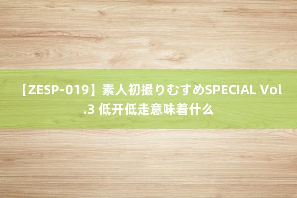 【ZESP-019】素人初撮りむすめSPECIAL Vol.3 低开低走意味着什么