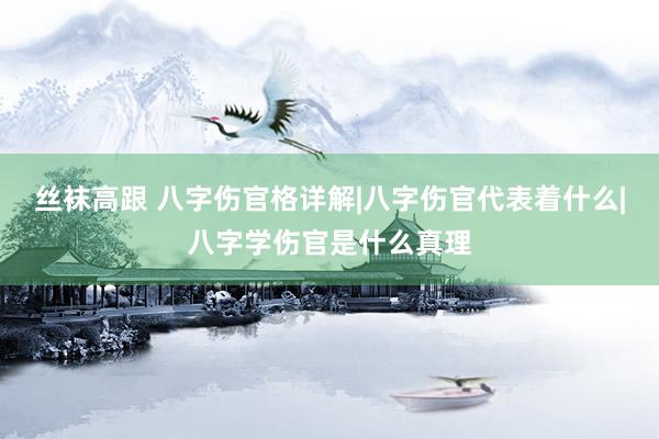 丝袜高跟 八字伤官格详解|八字伤官代表着什么|八字学伤官是什么真理